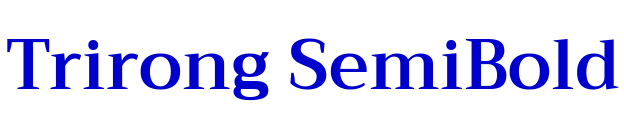 Trirong SemiBold шрифт